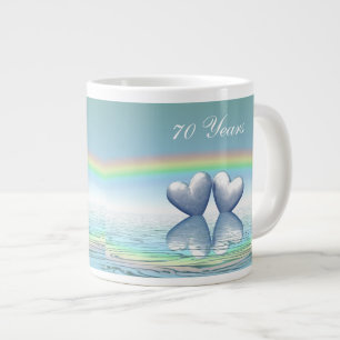 70:e årsdagen Platinum Hearts Jumbo Mugg