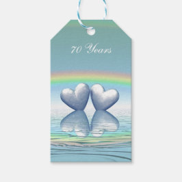 70:e årsdagen Platinum Hearts Presentetikett