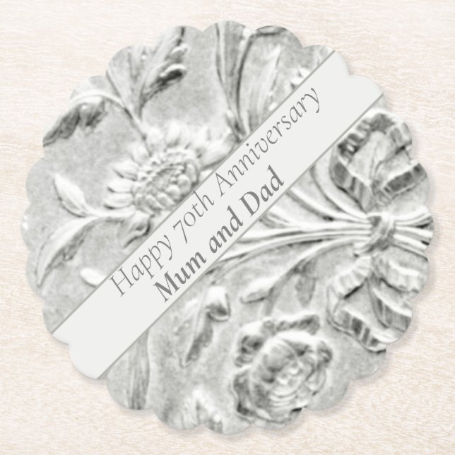 70:e årsdagen redigerbar underlägg papper (Framsida)