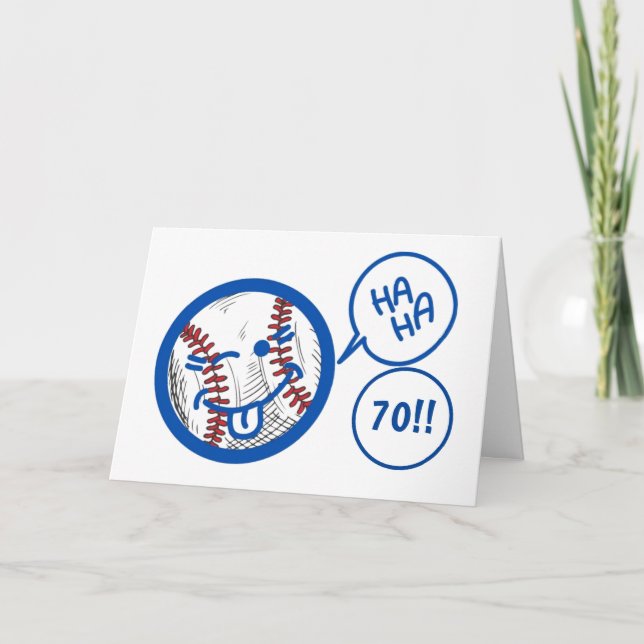 70:e BASEBALL HUMOR OCH BIRTHDAY HUMOR Kort (Framsida)