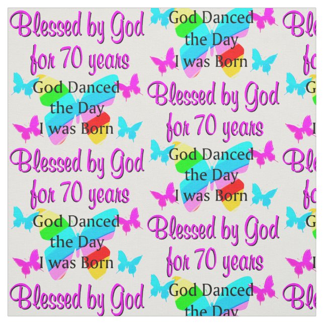 70:E BIRTHDAY BLESSING TYG (Provkarta)