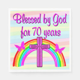 70:E BIRTHDAY BLESSINGS PAPPRA PARTY NAPKINS PAPPERSSERVETT