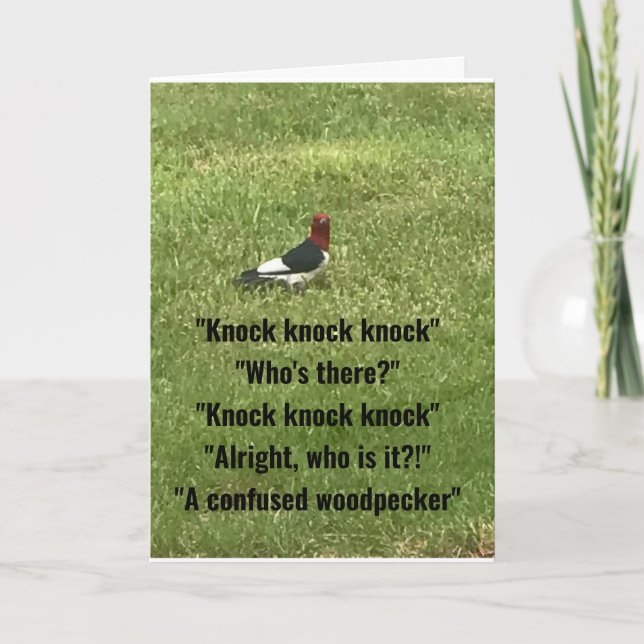 *70:e BIRTHDAY* FRÅN KONFUSERAT WOODPECKER-kort Kort (Framsida)