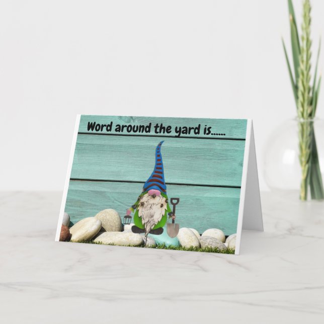 **70:e** BIRTHDAY ÖNSKEMÅL FRÅN COOLANS GNOME Card Kort (Framsida)