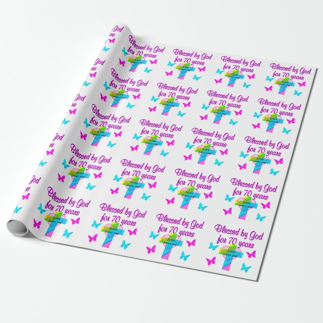 70:E BIRTHDAY PRAYER PRESENTPAPPER (Utrullad)