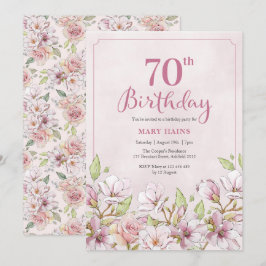 70:e Blommigten för inbjudan till Rosa