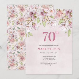 70:e Blommigten för inbjudan till Rosa