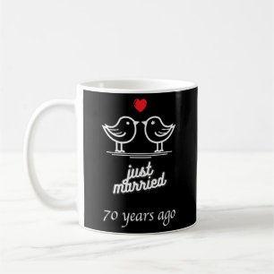 70:e Bröllop-årsdagen - 70 år A Ny gifta Kaffemugg
