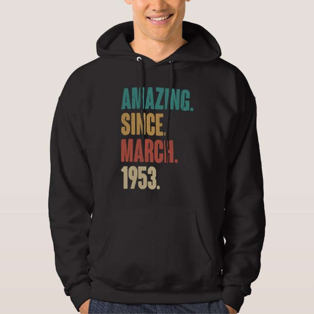70:e Dekorationens Fantastisk sedan mars 1953 Hoodie (Framsida)