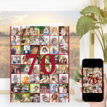 70:e eller vilken ålder som helst Foto Collage Big Kort<br><div class="desc">Ett stort födelsedagskort i fotomallen som du kan anpassa för alla åldrar och lägga till upp till 40 olika foton. Exempelexemplet är avsett för en 70:e födelsedag som du kan redigera och du kan också anpassa meddelandet inuti och registrera året på baksidan. Fotomallen är ett redo för dig att lägga...</div>