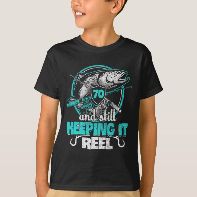 70:e fiskenäringen vid födelsedagssjöfarten Fiskar T Shirt (Framsida)