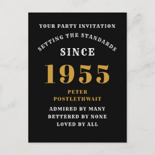 70:e födelsedag 1955 Svarta Guld Vykort