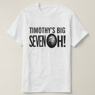 70:e födelsedag, 7:e bästa anpassade namn, fotomon t shirt