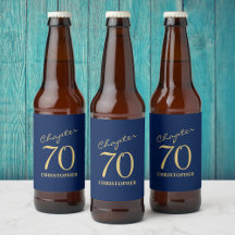70:e födelsedag blå Guld