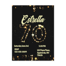 70:e födelsedag: Digital Elegant Party