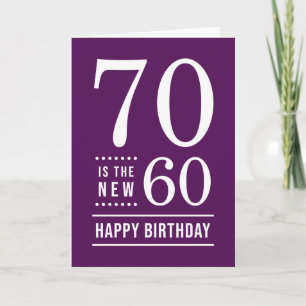 70:e födelsedag Editable Färg 70 är de nya 60 Kort