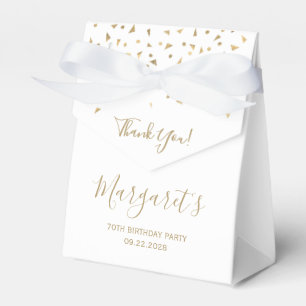 70:e födelsedag Elegant Guld Confetti White Presentaskar