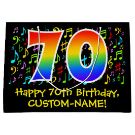 70:e födelsedag - färgstarka musiksymboler, regnbå