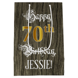 70:e födelsedag: Faux Guld look & Faux Wood Mönste