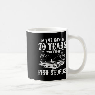 70:e födelsedag Fiskare T Shirt Funny B Fiske Gi Kaffemugg