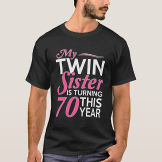 70:e födelsedag för tvillingsystrar - nyfödsel Y T Shirt