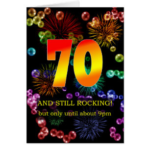 70:e födelsedag fortfarande i rakning hälsningskort