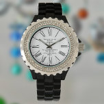 70:e födelsedag - Gift Watch Armbandsur<br><div class="desc">70: e födelsedagspressen. Att fira en speciell 70-årsdag. Markera en viktig milstolpe på födelsedagen med en födelsedagspresent med mottagarens namn och en milstolpe på 70-årsdagen som firas. Rena och snyggt romerska siffror på vit bakgrund. 70:e Sjuttio år gammal. 70:e födelsedag.</div>