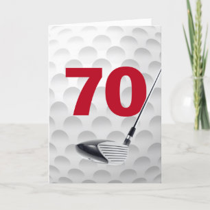70:e födelsedag Golf Boll design Kort
