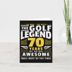 70:e födelsedag Golf Player 70 år gammal Golfer Kort
