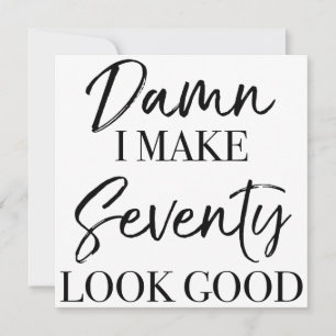 70:e födelsedag kort