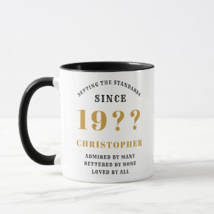 70:e födelsedag, måndag och år, svart Guld Mugg