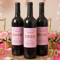 70:e födelsedag Namn 1956 Rosa Guld Elegant Chic
