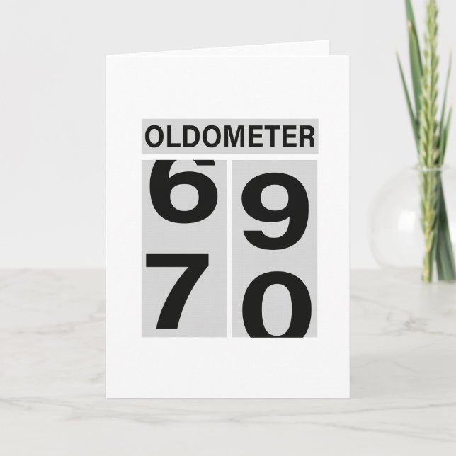 70:e födelsedag Oldometer Kort (Framsida)