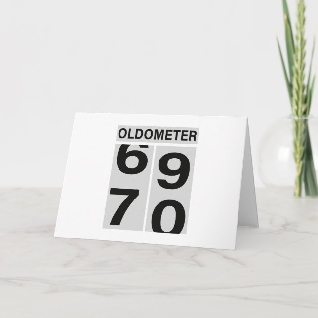 70:e födelsedag Oldometer Kort (Framsida)