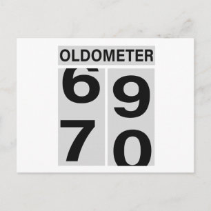 70:e födelsedag Oldometer Vykort