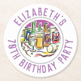 70:e födelsedag Papper Underlägg