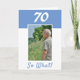 70:e födelsedag Positivt foto födelsedag Kort