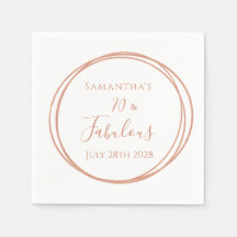 70:e födelsedag Ro Guld Minimal Födelsedagsfest