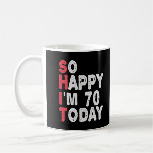 70:e födelsedag så Lycklig är jag 70 idag, underba Kaffemugg