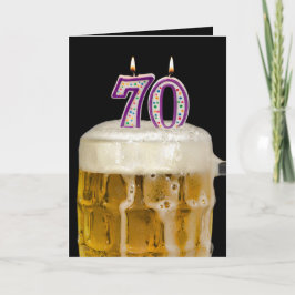70:e födelsedag svart kort