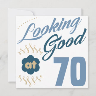 70:e födelsedag Tittar Bra Kort