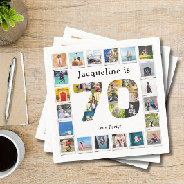 70:e födelsedag utforma en egen fotosamling pappersservett