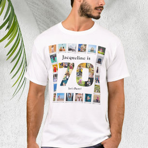 70:e födelsedag utforma en egen fotosamling t shirt