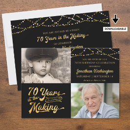 70:e födelsedagen 2 Foton 70 ÅR PÅ SKAPAR Inbjudningar
