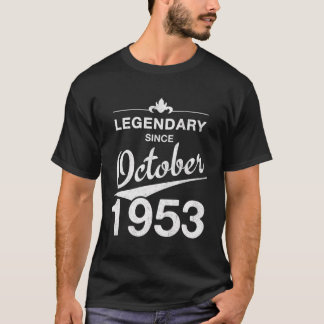 70:e födelsedagen 70:e årsdagen född i oktober 195 t shirt