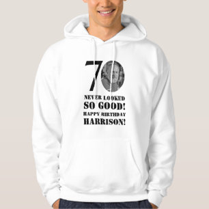 70:e födelsedagen 70 såg aldrig ut så Bra Anpassni Hoodie