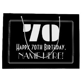 70:e födelsedagen ~ Art Deco Inspired Titta "70" +