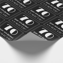 70:e födelsedagen - Art Deco Inspired Titta "70", Presentpapper