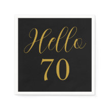 70:e födelsedagen Black Guld Födelsedagsfest