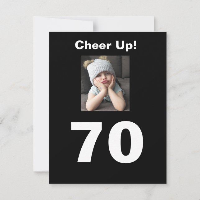 70:e födelsedagen Cheer up Celebrate Cute Girl (Framsida)